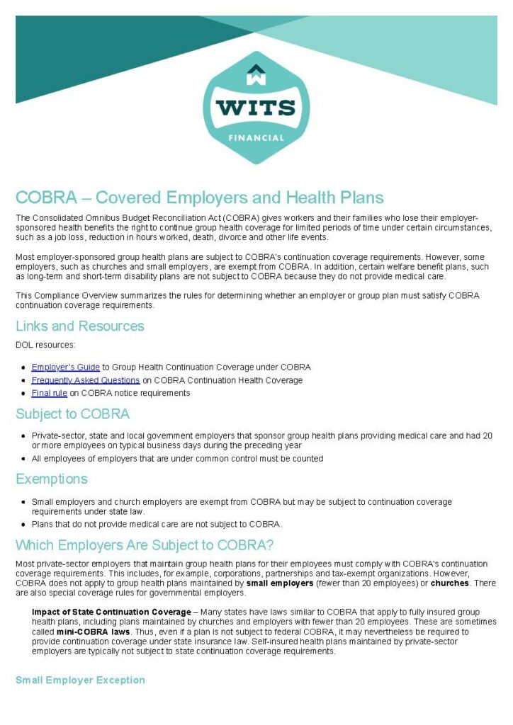 COBRA – Covered Employers and Health Plans_Page_1