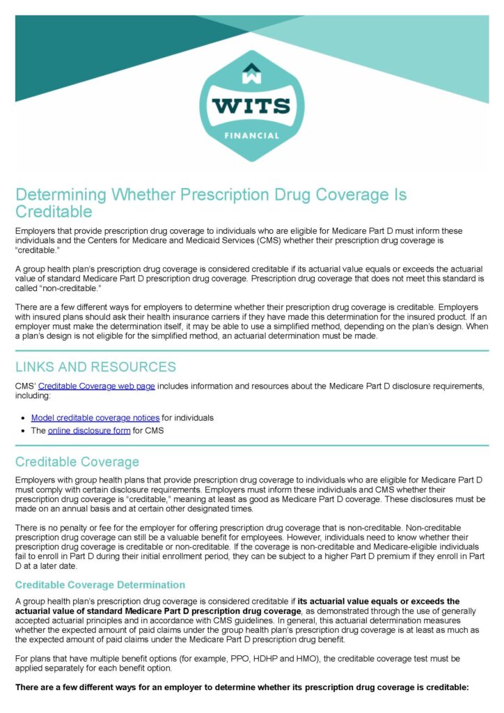 Determining Whether Prescription Drug Coverage Is Creditable_Page_1