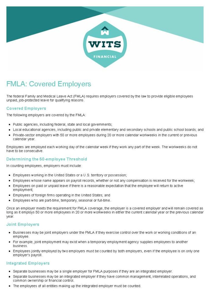 FMLA_ Covered Employers _Page_1