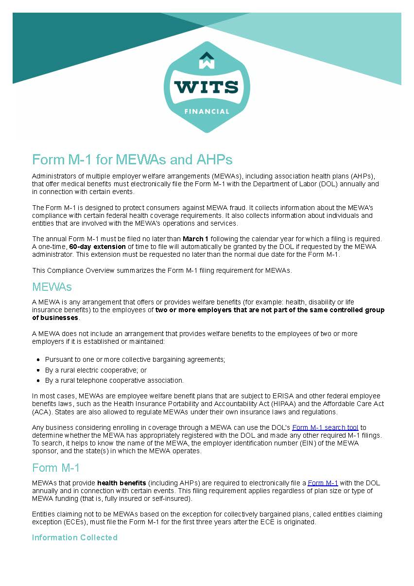 Form M-1 for MEWAs and AHPs_Page_1