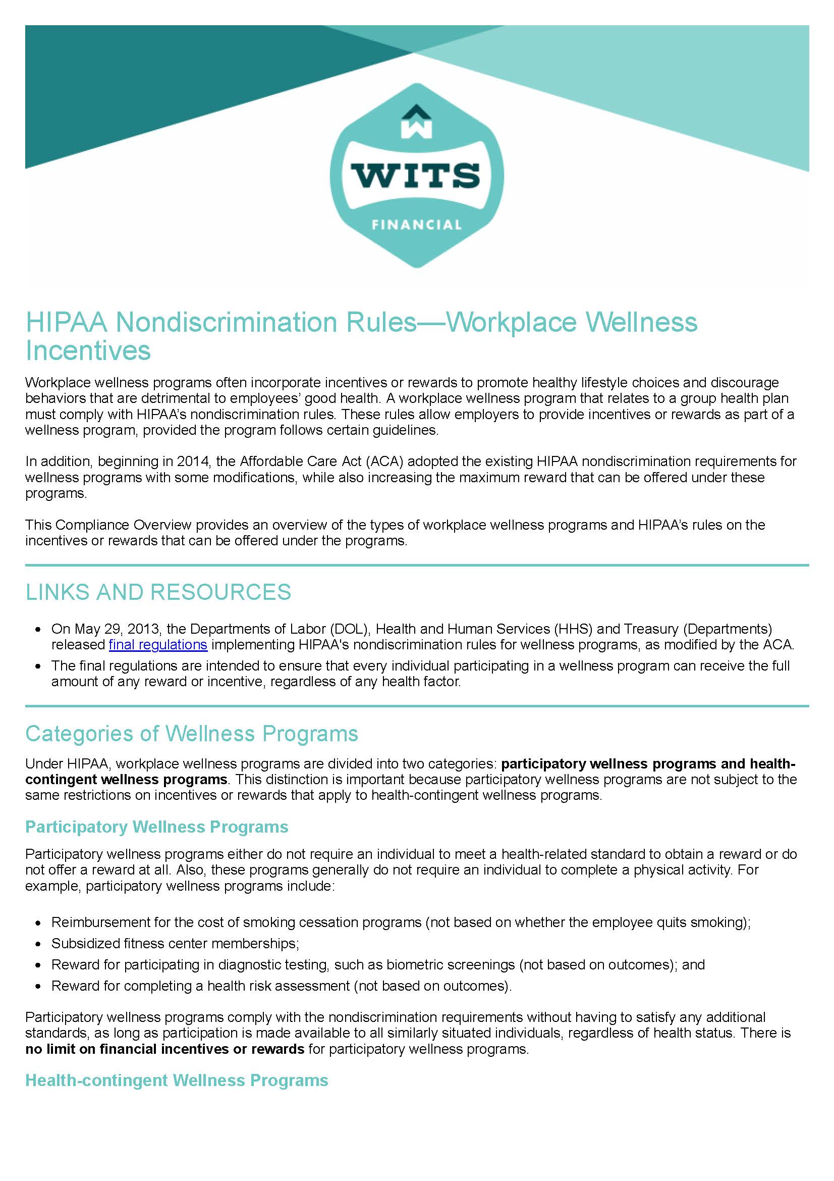 HIPAA Nondiscrimination Rules_ Workplace Wellness Incentives_Page_1