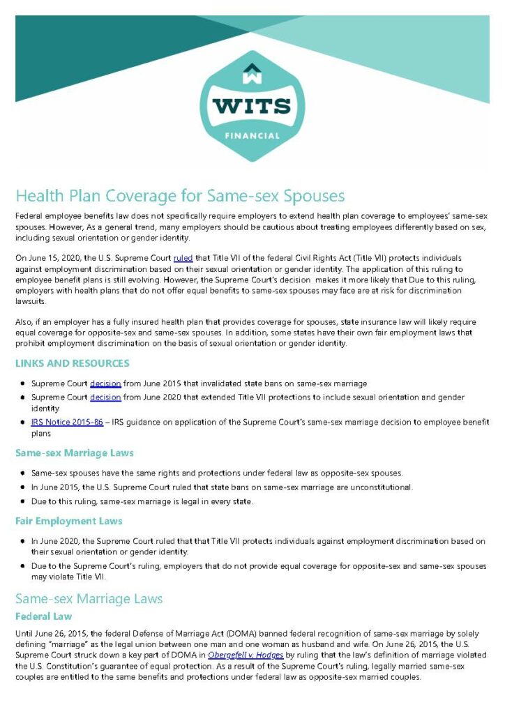 Health Plan Coverage for Same-sex Spouses_Page_1