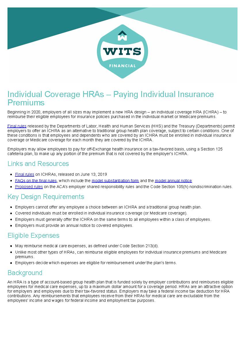 Individual Coverage HRAs – Paying Individual Insurance Premiums_Page_1