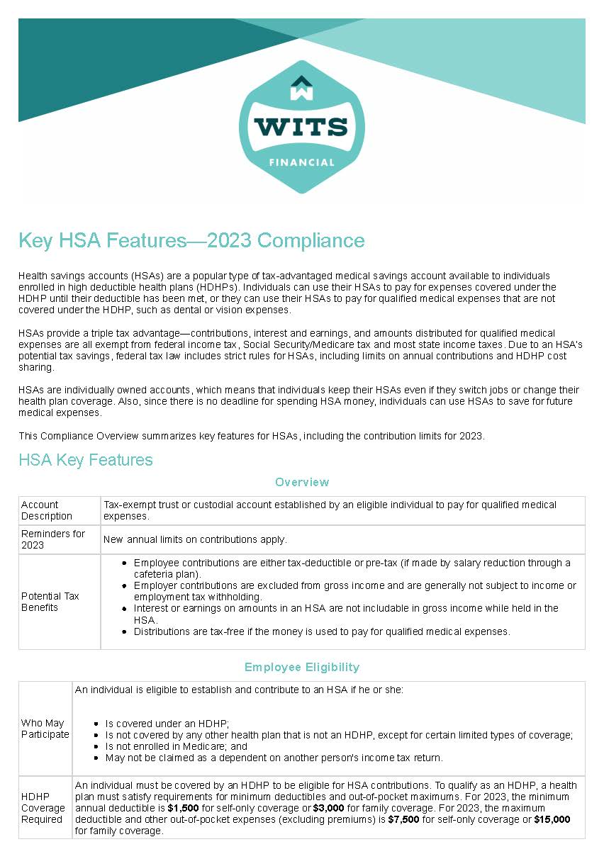 Key HSA Features - 2023 Compliance_Page_1