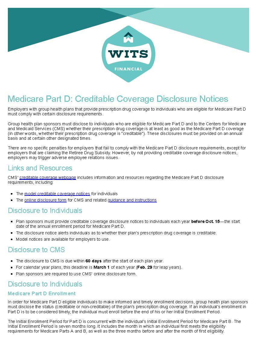 Medicare Part D Creditable Coverage Disclosure Notices_Page_1