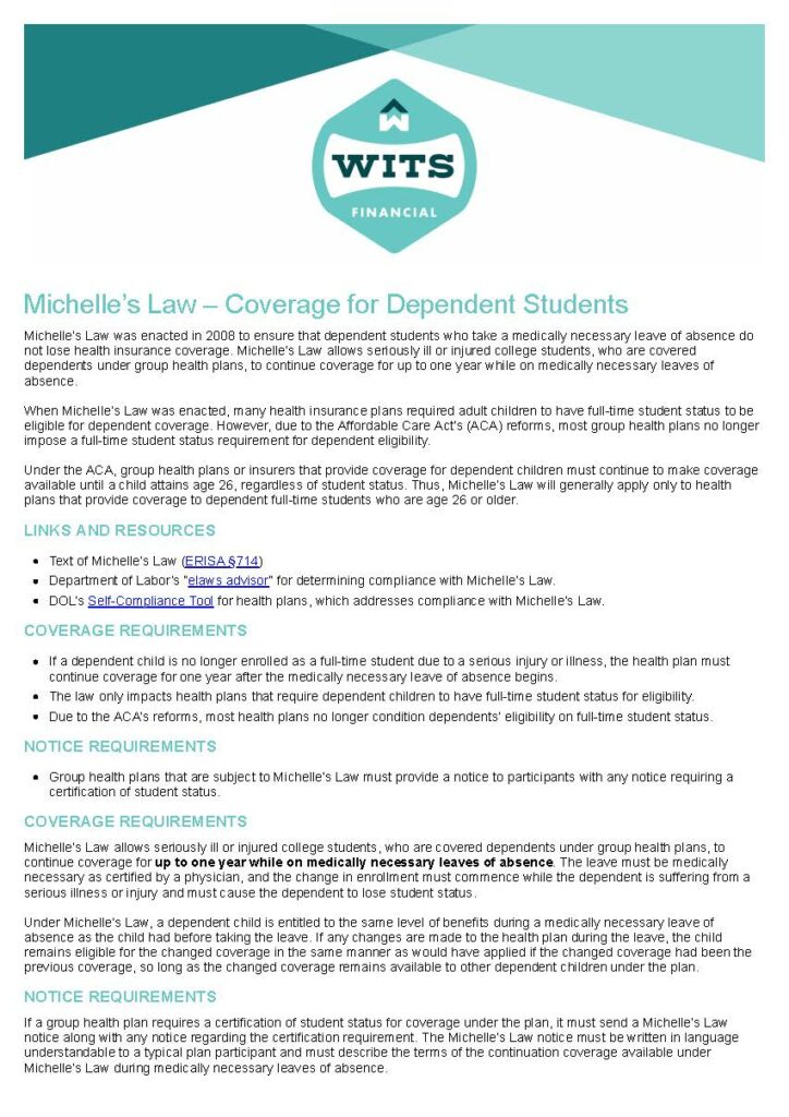 Michelle's Law_ Coverage for Dependent Students_Page_1