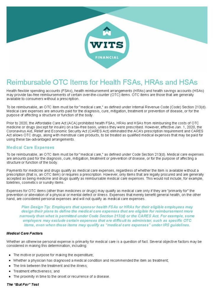 Reimbursable OTC Items for Health FSAs, HRAs and HSAs_Page_1