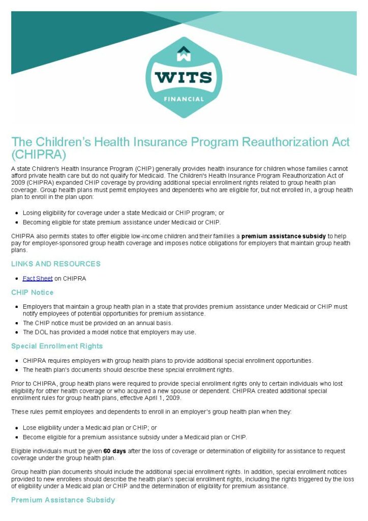 The Children's Health Insurance Program Reauthorization Act (CHIPRA)_Page_1